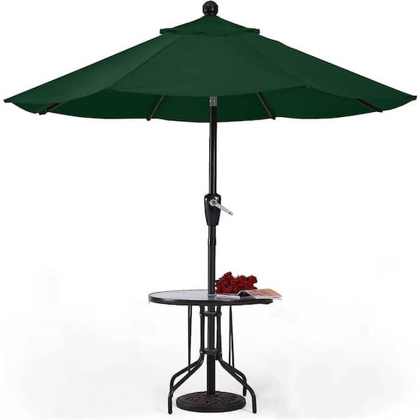 Dyiom 9 ft. Beach Umbrella Green in Durable Patio Umbrellas