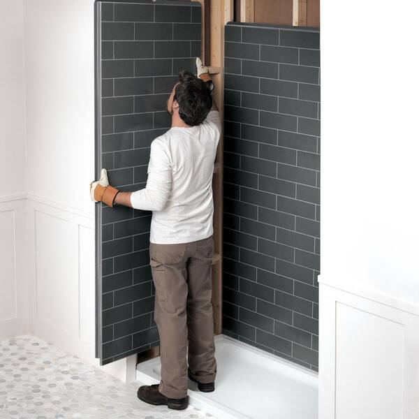 muroです！ MAAX Utile Metro Thunder Grey 2-Piece Direct To Stud Shower