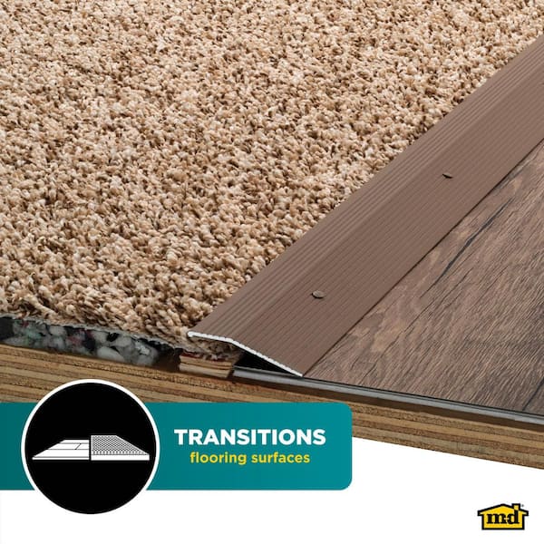 M-D Building Products - 2"X 72" SPICE ALUMINUM CARPET TRIM W/SCREW NAILS