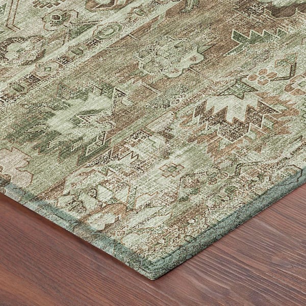 Chantille Machine Washable Indoor/Outdoor Abstract ACN2638 Sage 10 ft. x 14 ft. Area Rug