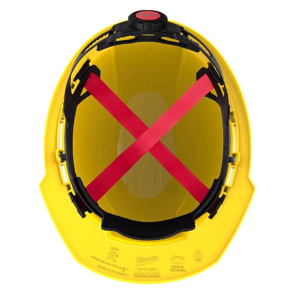 Milwaukee - BOLT Yellow Type 1 Class E Front Brim Non-Vented Hard Hat with 4 Point Ratcheting Suspension