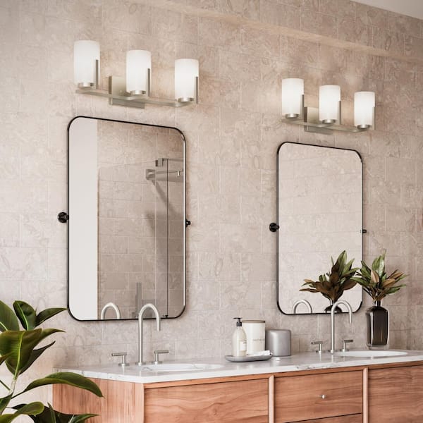 Progress Lighting Avec 24 in. 3-Light Brushed Nickel Contemporary Bath Vanity Light