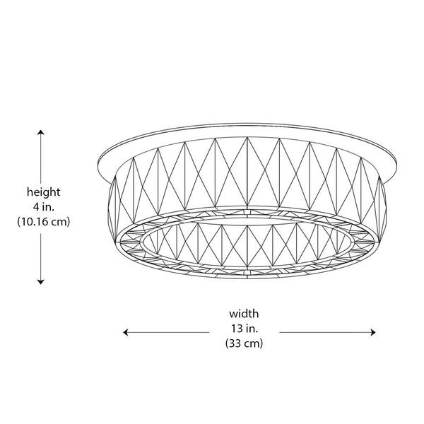 Buy Keighley 13 in. Polished Chrome Integrated LED Crystal Flush Mount