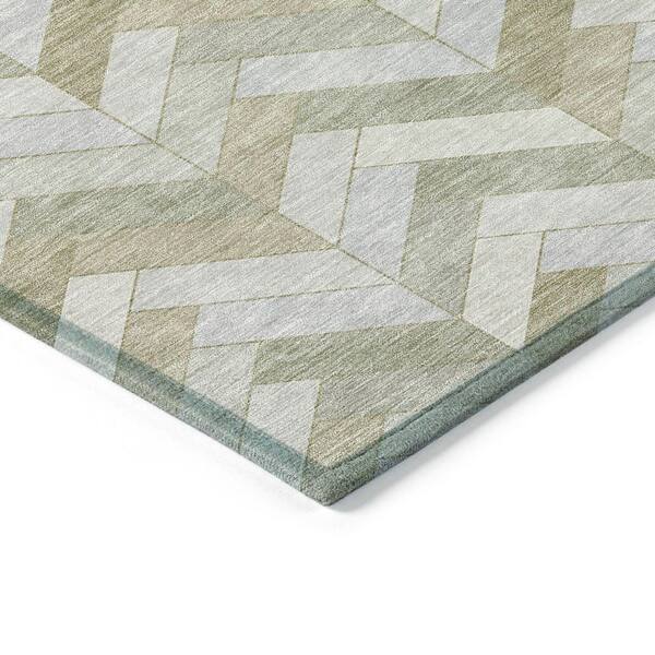 Chantille Machine Washable Indoor/Outdoor Abstract ACN2297 Taupe 3 ft. x 5 ft. Area Rug