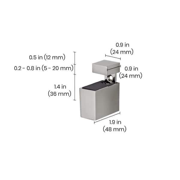 Dolle ELIOT 0.2 in.-1.6 in. Stainless Adjustable Shelf Bracket (2-Pack)  15514 - The Home Depot