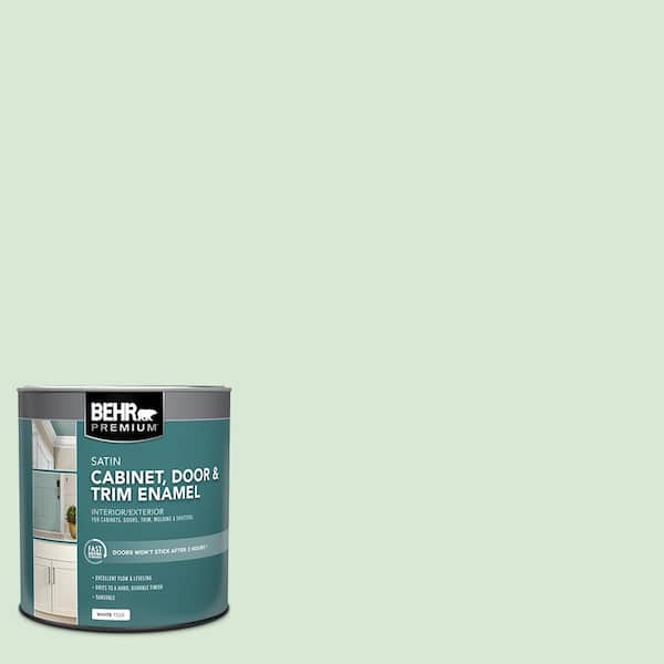 BEHR PREMIUM 1 qt. #M400-2 Glass Tile Satin Enamel Interior/Exterior Cabinet, Door & Trim Paint