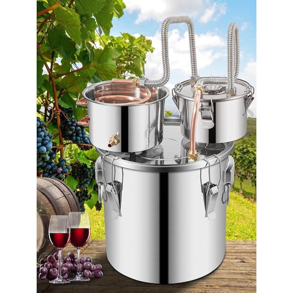 SVOPES 5 gal. Stainless Steel Alcohol Still with Copper Tube Built
