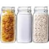 Lynzavix 3-Piece Glass Food Storage Jar Set with Airtight Clamp Lid Wide Mouth Canister for Flour Sugar Cereal Rice Pasta 29D345PH033
