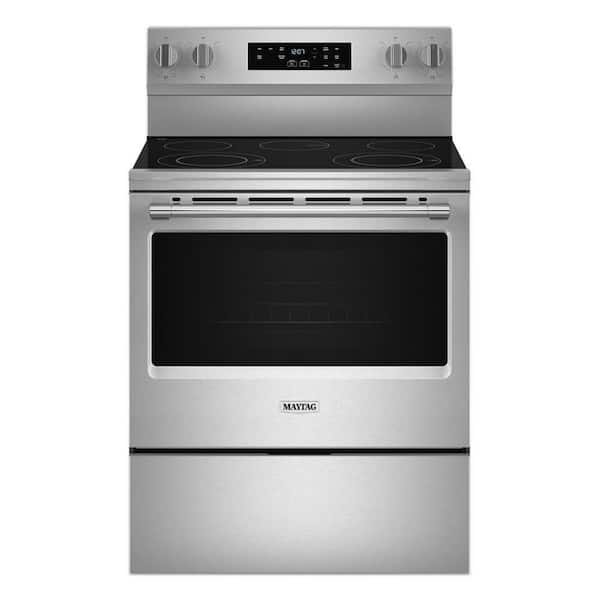 Maytag Maytag 30 in. 5 Element Freestanding Electric Range in Stainless Steel with Precision Cooking System MFES4030RS