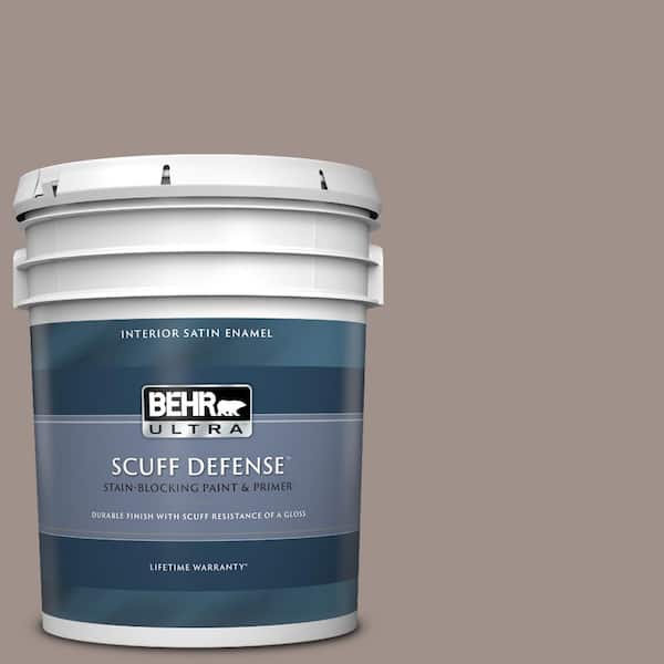BEHR ULTRA 5 gal. #780B-5 Cheyenne Rock Extra Durable Satin Enamel Interior Paint & Primer
