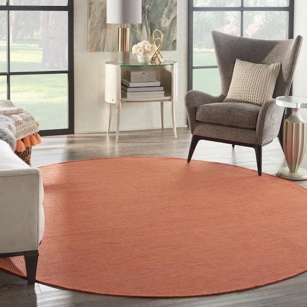 Stylish Outdoor Patio Runner Gradient Terracotta Durable Carpet Living Space Rug 