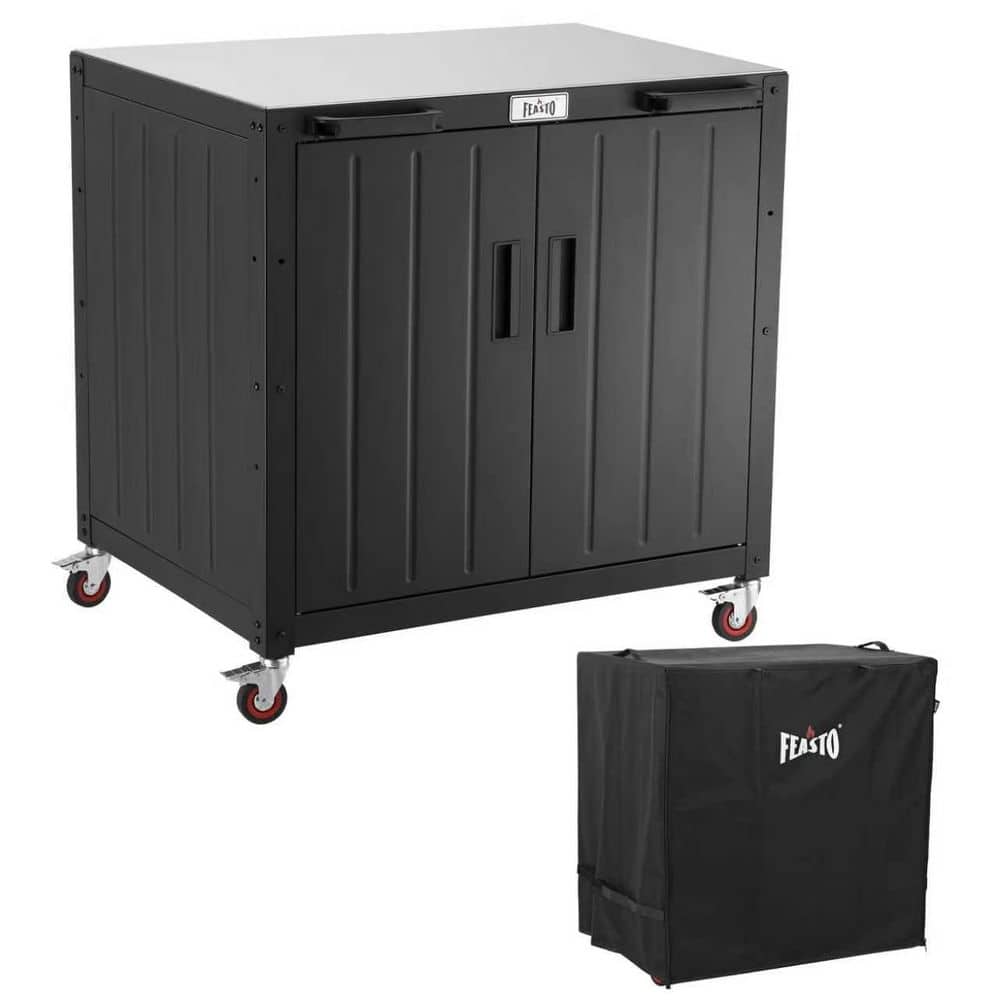 FEASTO Stainless Steel L35. 4 in. x D 24 in.-Movable Outdoor