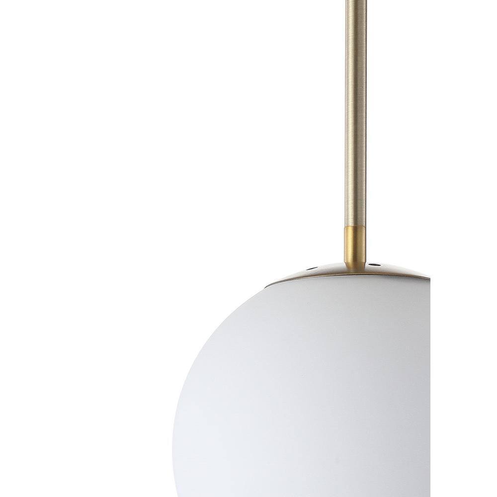 Bleecker 7.75" White Glass Globe LED Pendant Light