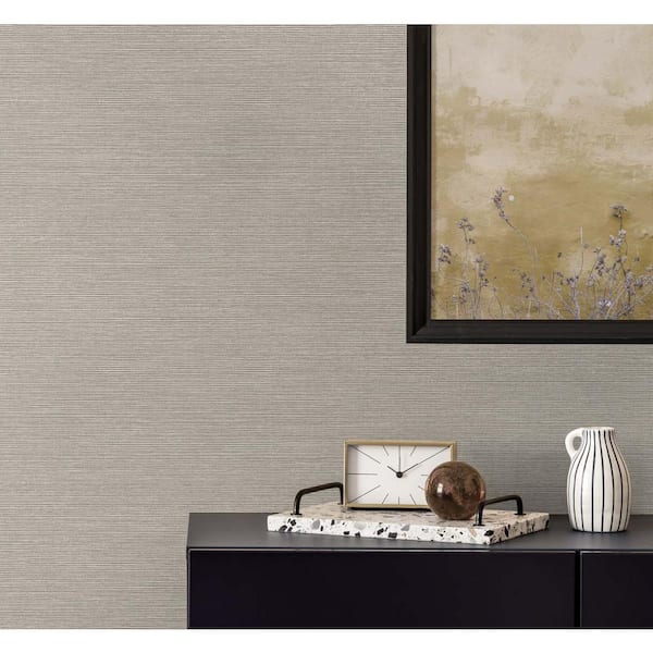 60.75 sq. ft. Woodland Seawave Sisal Embossed Vinyl Unpasted Wallpaper Roll