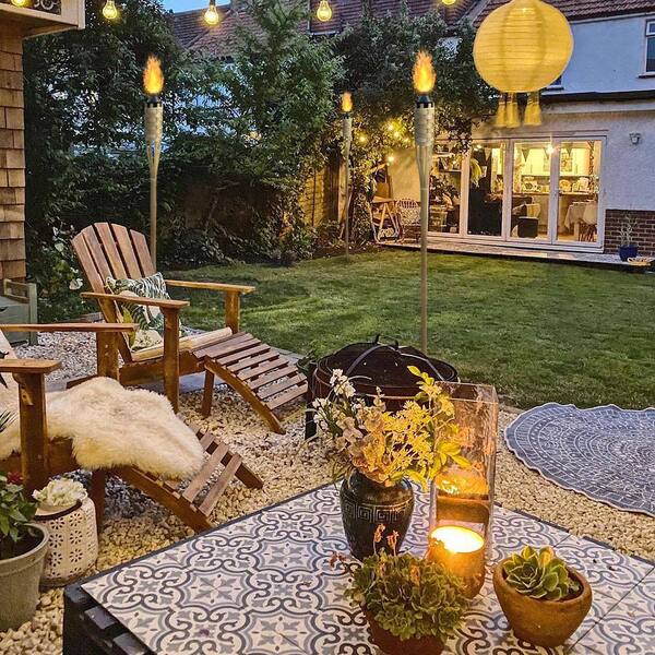 Island Lights Bamboo Brown Outdoor Table Torch