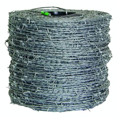 1,320 ft. 15-1/2-Gauge 4-Point Class 3 High-Tensile Galvanized Steel Barbed W...