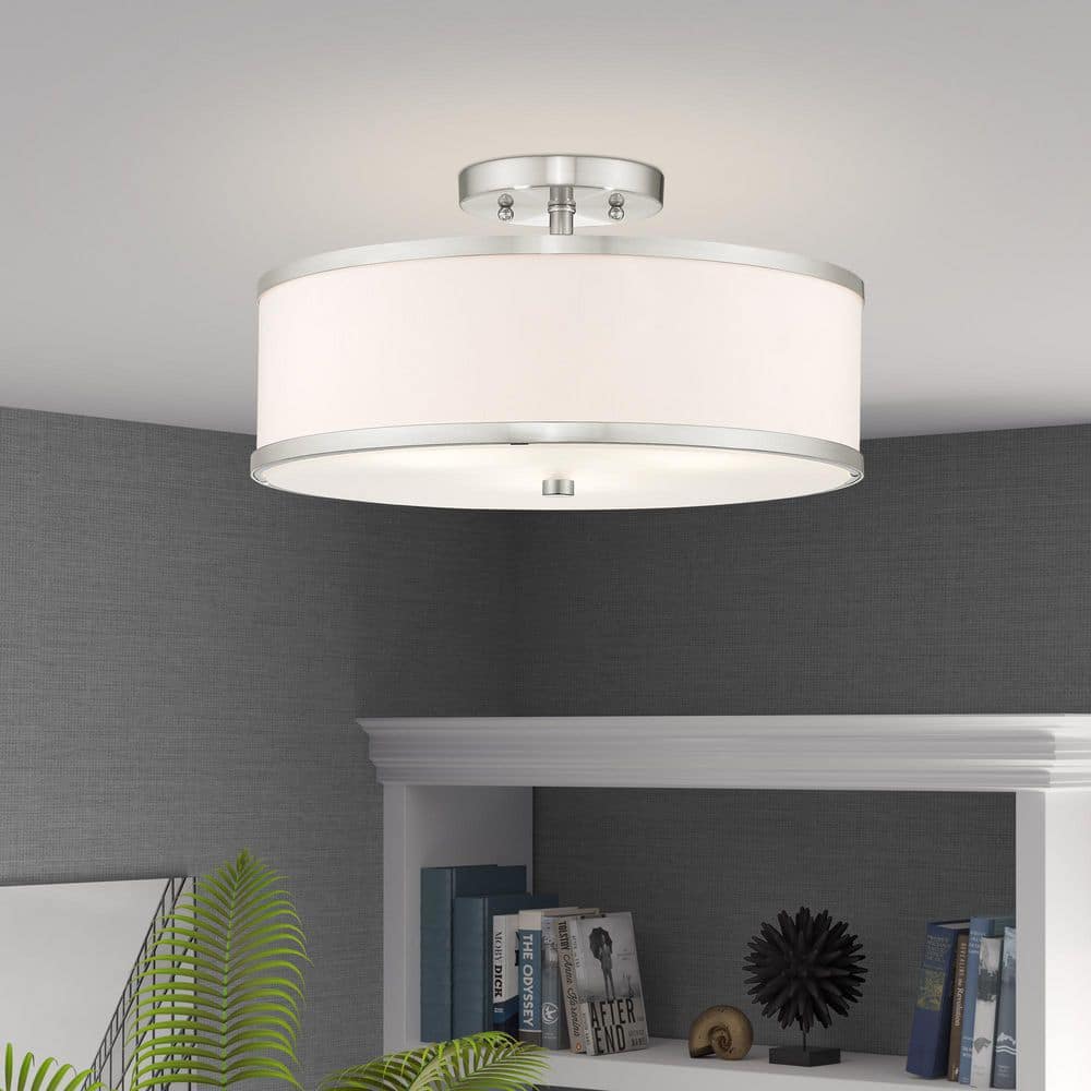Armitage 3 Light Brushed Nickel Semi-Flush Mount price history on PriceWatchPro