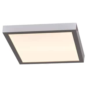 Ulko Exterior 1-Light Silver LED Outdoor Flush Mount Light
