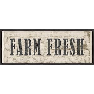Farm Fresh Wood Sign Framed Giclee Typography Art Print 42 in. x 16 in.