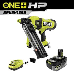 ONE+ HP 18V Brushless Cordless AirStrike 30° Framing Nailer Kit with 4.0 Ah HIGH PERFORMANCE Battery and Charger