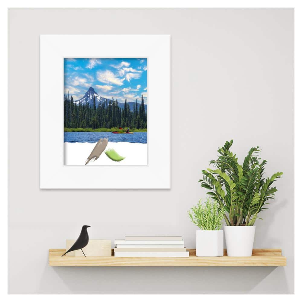 Classic 11x14 Matte White Plastic Wall Picture Frame
