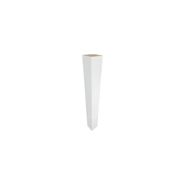 Newport Grayson  4 in. W x 4 in. D x 34 in. H in Pacific White Solid Wood Kitchen Cabinet Column Spindle Leg