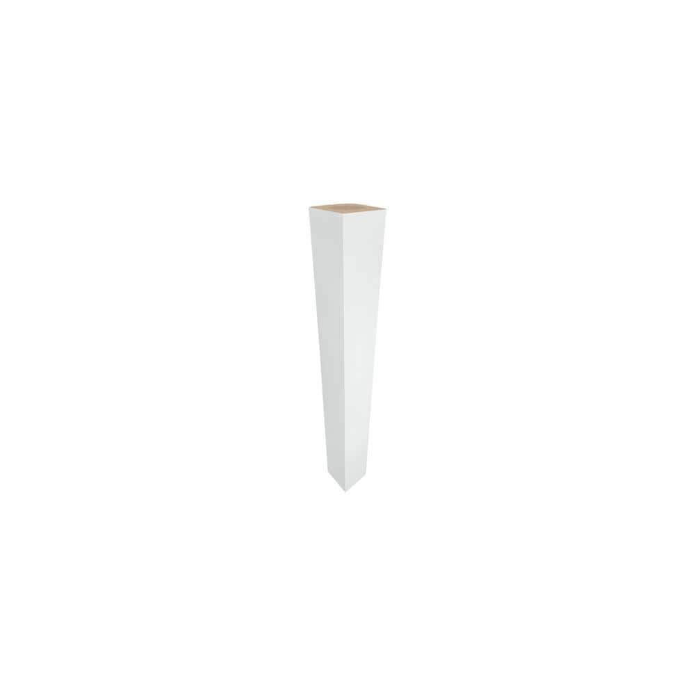 Washington 4 in. W x 4 in. D x 34.5 in. H Ornamental Cabinet Filler Column Spindle Vesper White