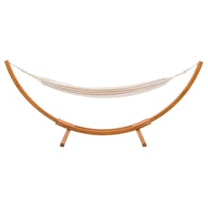 Warm Sun 10.4 ft. Free Standing Hammock Bed Hammock with Stand in Beige