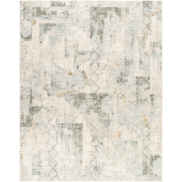 Livabliss Genos Gray 8 ft. x 10 ft. Abstract Indoor Area Rug