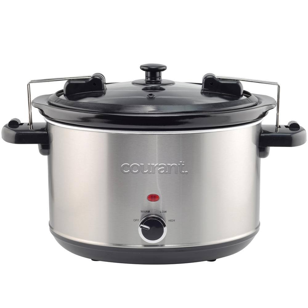 Courant 6qt. Slow Cooker with Locking Lid, Warm Settings, Stainproof