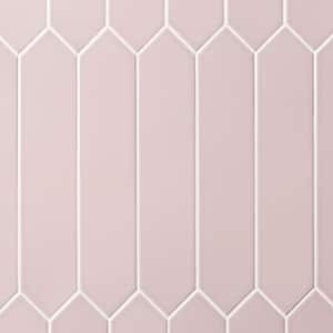 Axis 2.6 in. x 13 in. Pink Polished Picket Ceramic Wall Tile (12.26 sq. ft. / case)