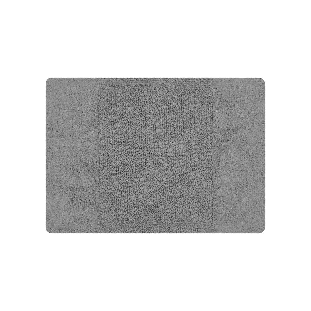 Better Trends Granada 17 in. x 24 in. Gray 100 Cotton Rectangle Bath