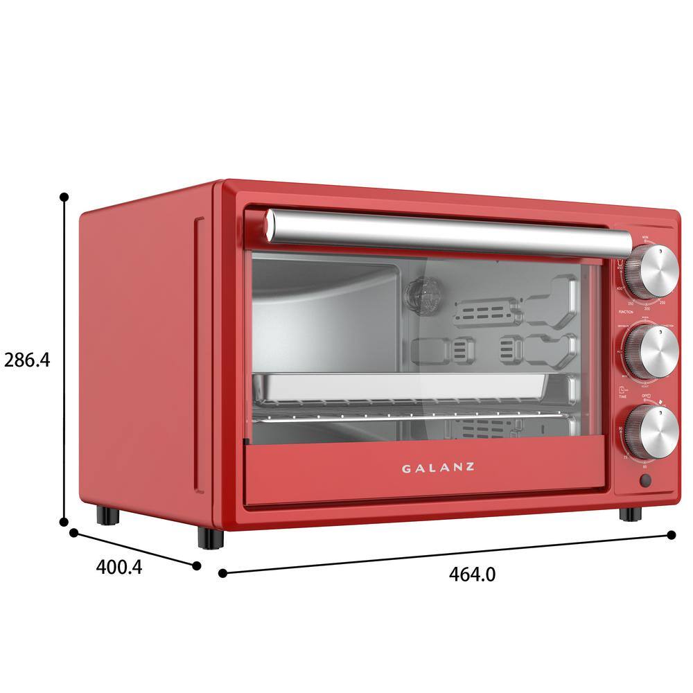 Buy 0.9 Cu.Ft Retro Hot Rod Red Toaster Oven Online at Lowest Price in