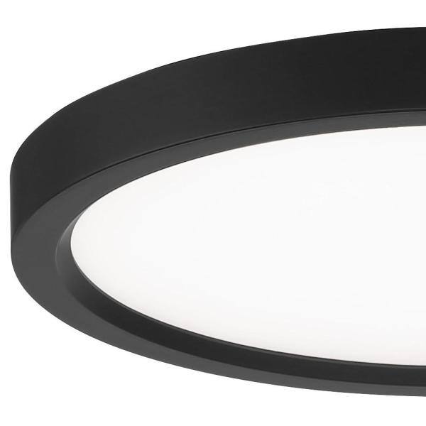 Coal Black 11" Round LED Flush Mount Ceiling Light