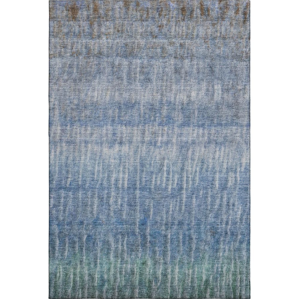 Mayfield Premium Machine Washable Abstract AMF2317 Blue 3 ft. x 5 ft. Area Rug price history on PriceWatchPro