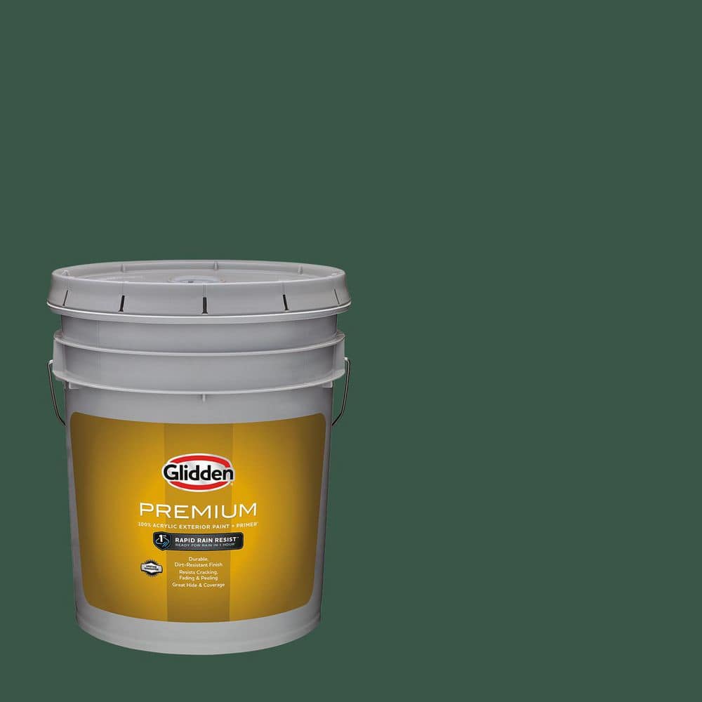 Glidden Premium 5 gal. PPG1137-7 Black Spruce Flat Exterior Latex