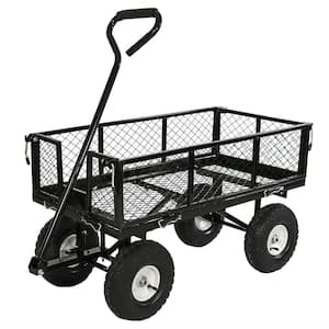 Black Heavy-Duty Steel Collapsible Log Cart