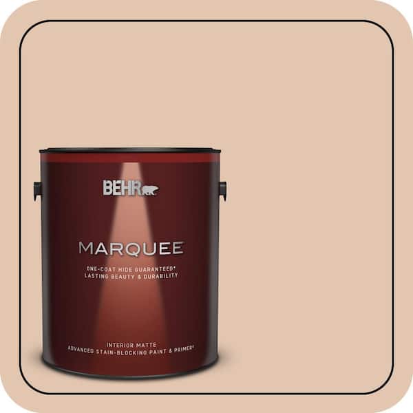 BEHR MARQUEE 1 gal. #MQ1-31 Cockleshell One-Coat Hide Matte Interior Paint & Primer