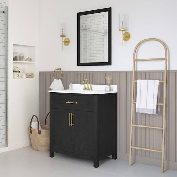 Home Decorators Collection Beaufort 30 in. Single Sink Black