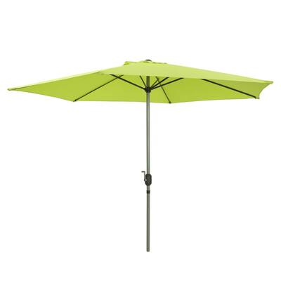 9 ft. Aluminum Market Patio Umbrella in Green