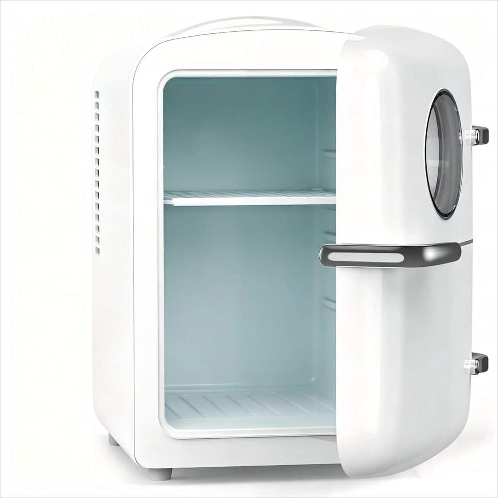 4L (0.14 cu. ft.) Vintage Mini Refrigerator, Portable Cooler and Warmer with Removable Shelves in White price history on PriceWatchPro