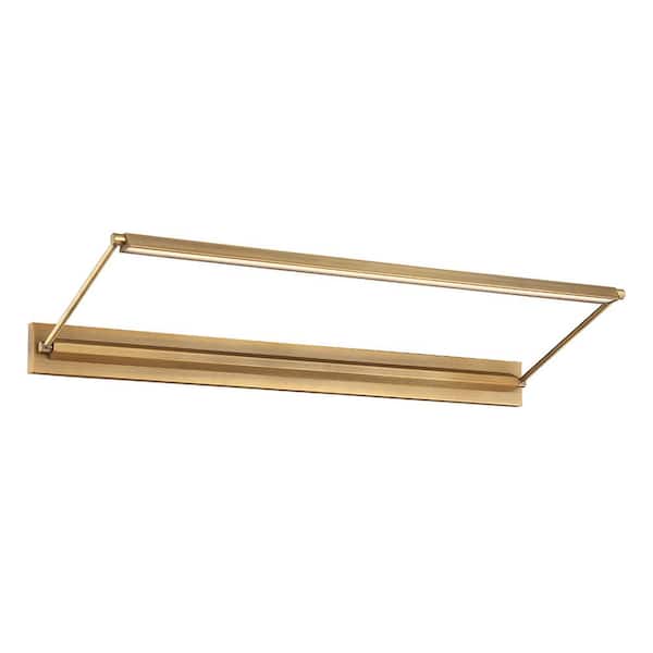 Hudson 34 in. Aged Brass LED Adjustable Picture Light, 3000K