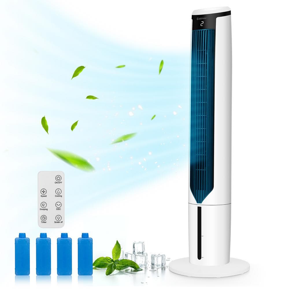 Costway 3-In-1 Tower Fan Humidifier 300 CFM 3-Speed Portable