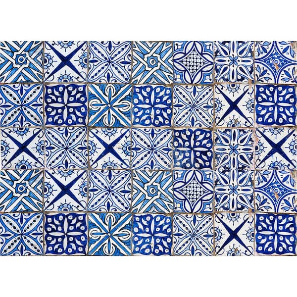 Brewster Blue Azulejos Kitchen Panel Wall Decal