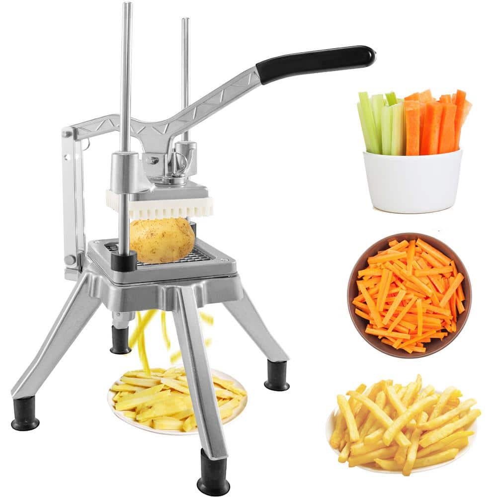 Heavy-Duty Silver Commercial Vegetable Chopper with 4 Blades