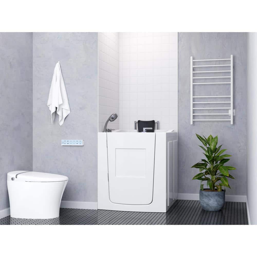 Durango White Fiberglass Walk-In Soaking Bathtub with Left Hand Door