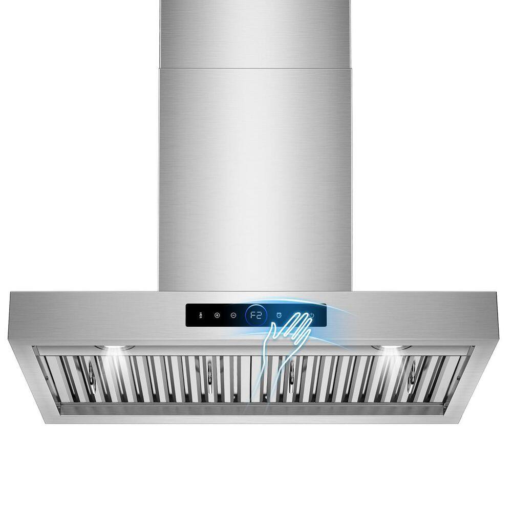 29.76 in. 900 CFM Ducted Wall Mount Range Hood Stainless Steel with Gesture Sensing & Touch Control price history on PriceWatchPro