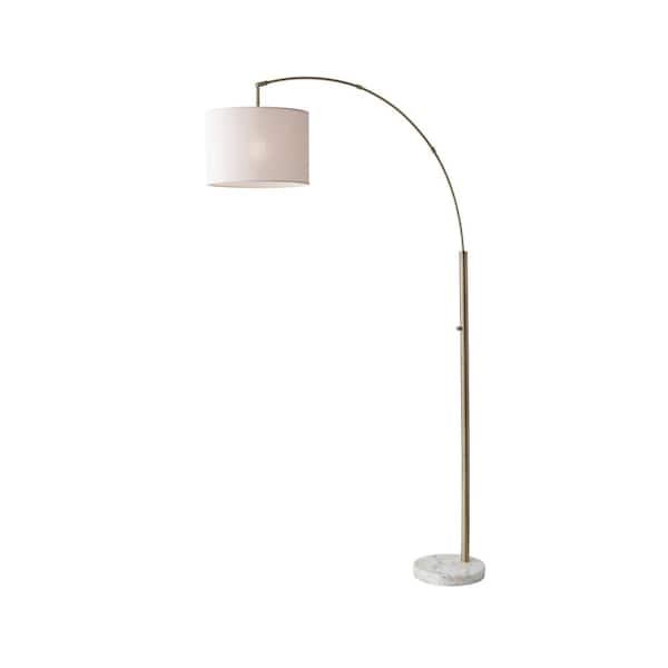 Unbranded 73.5 in. Antique Brass Bowery Arc Lamp
