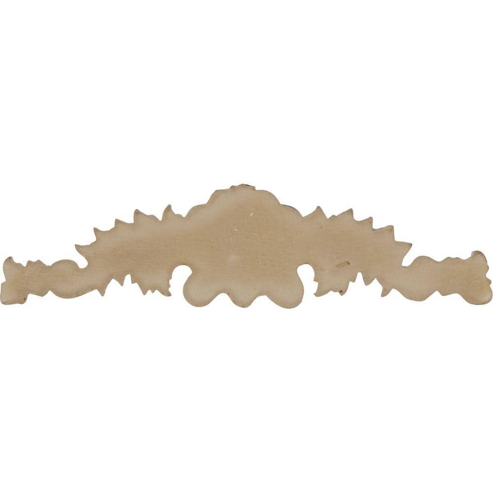 Small White Polyurethane Scroll Center Applique
