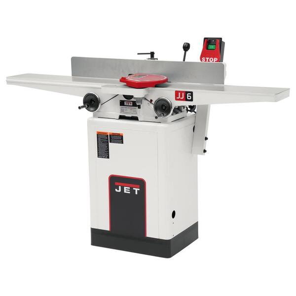 jet 1 hp 6 in. woodworking long bed helical head jointer
